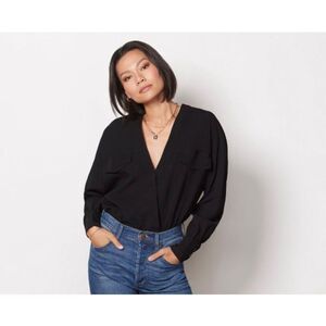 Good American Utility Surplice Bodysuit Size M